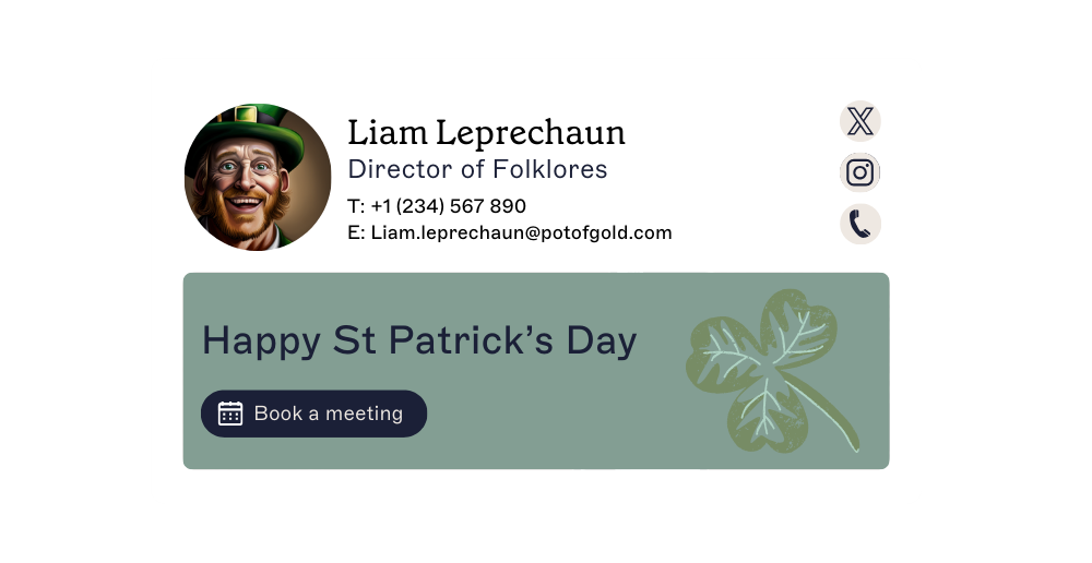 st patricks day email signature