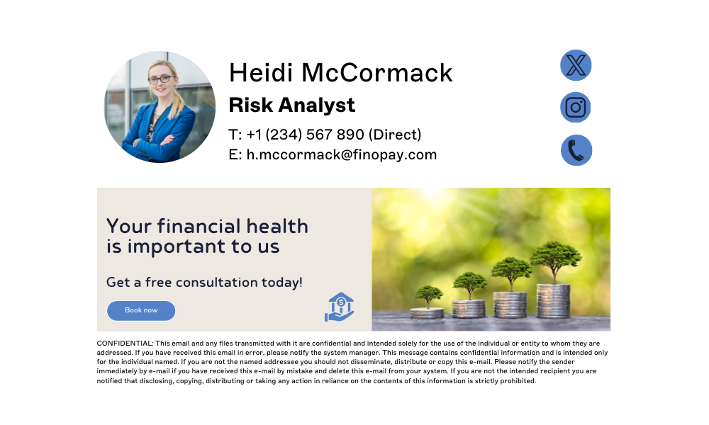 risk analyst email signature template