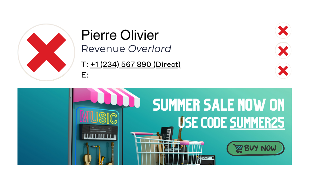 inconsistent email signature template