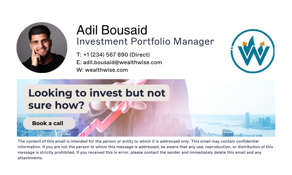 investment portfolio manager email signature