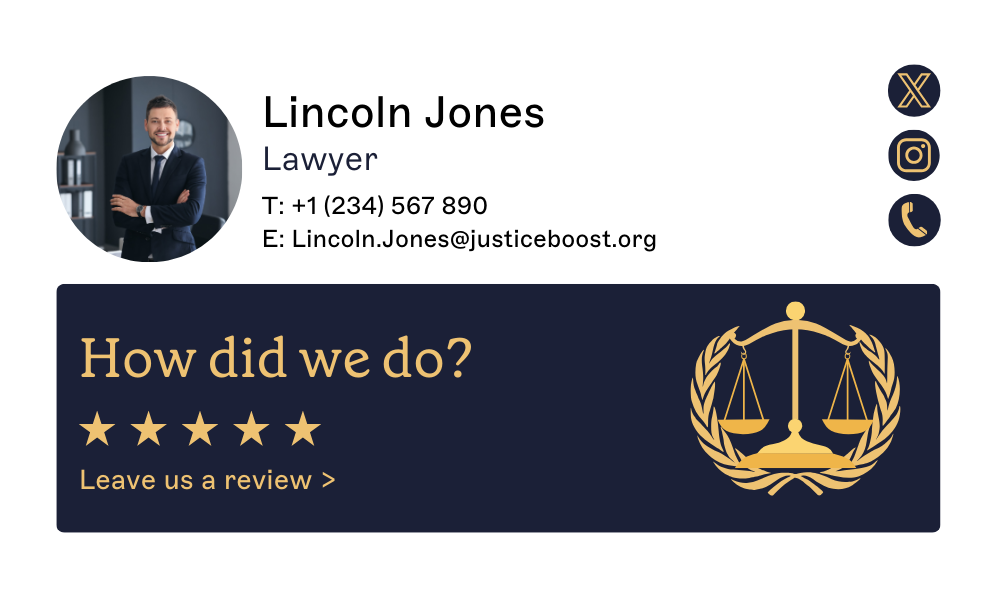 html email signature for a lawyer