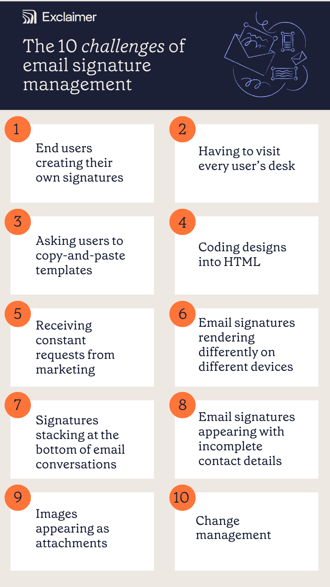 challenges of email signature management