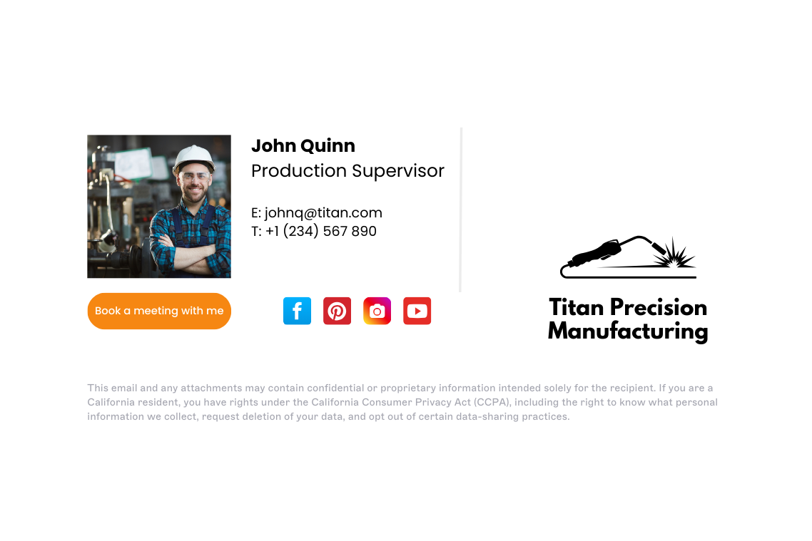 professional email signature with logo