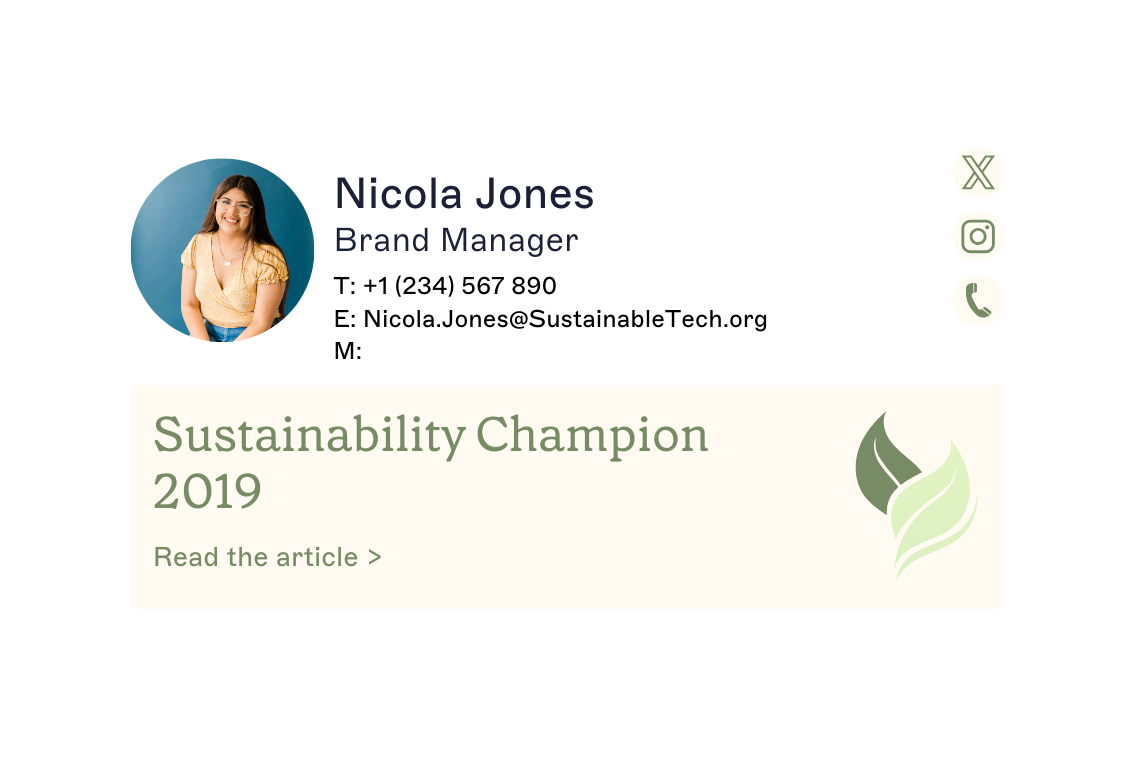 incomplete contact details in email signatures