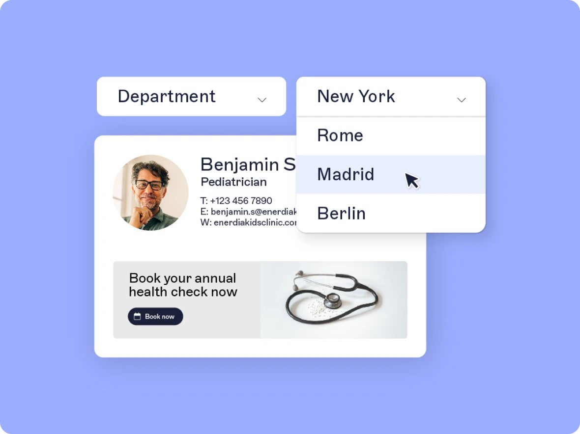 email signature template with different cities
