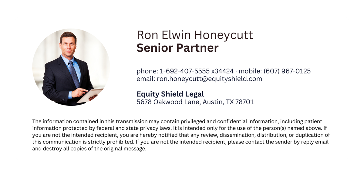 senior legal email signature template