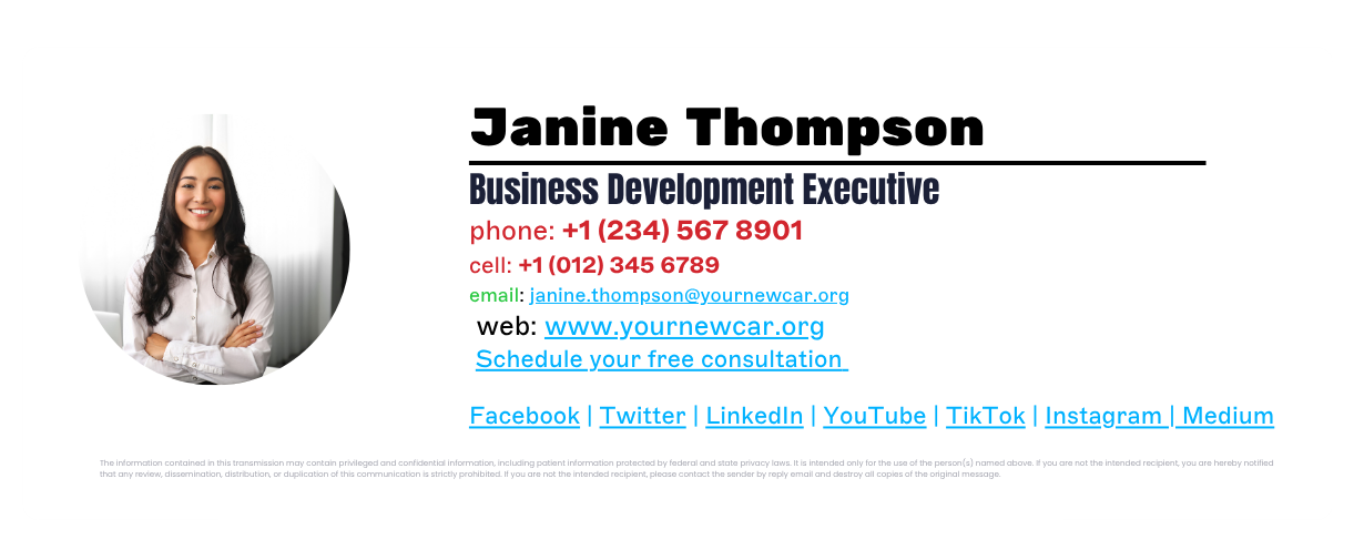 bad email signature format with too many email signature fonts