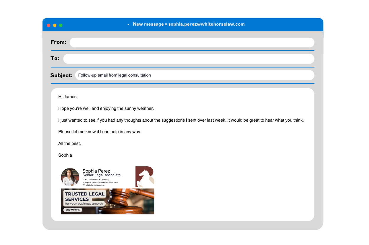 follow up email example