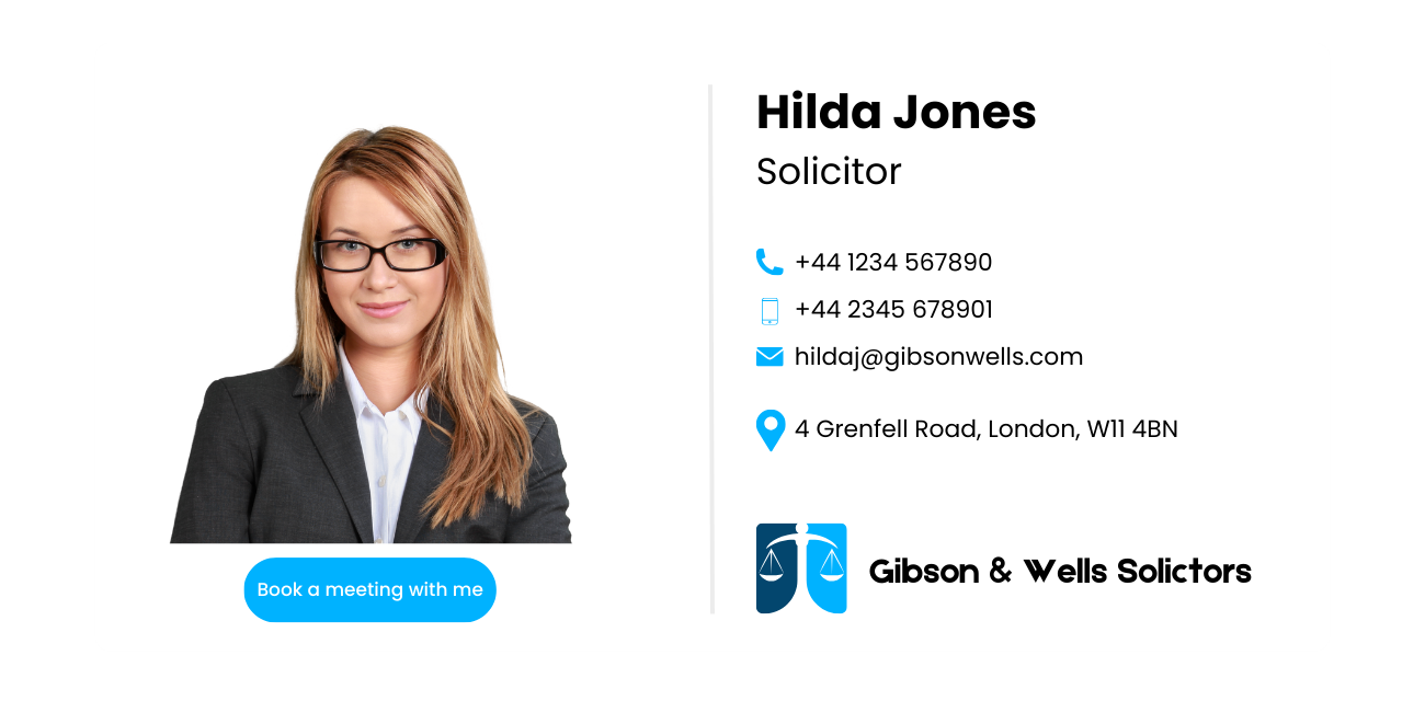 solicitor email signature with logo