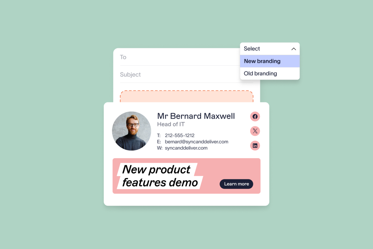 Applying branding to email signatures in Exclaimer