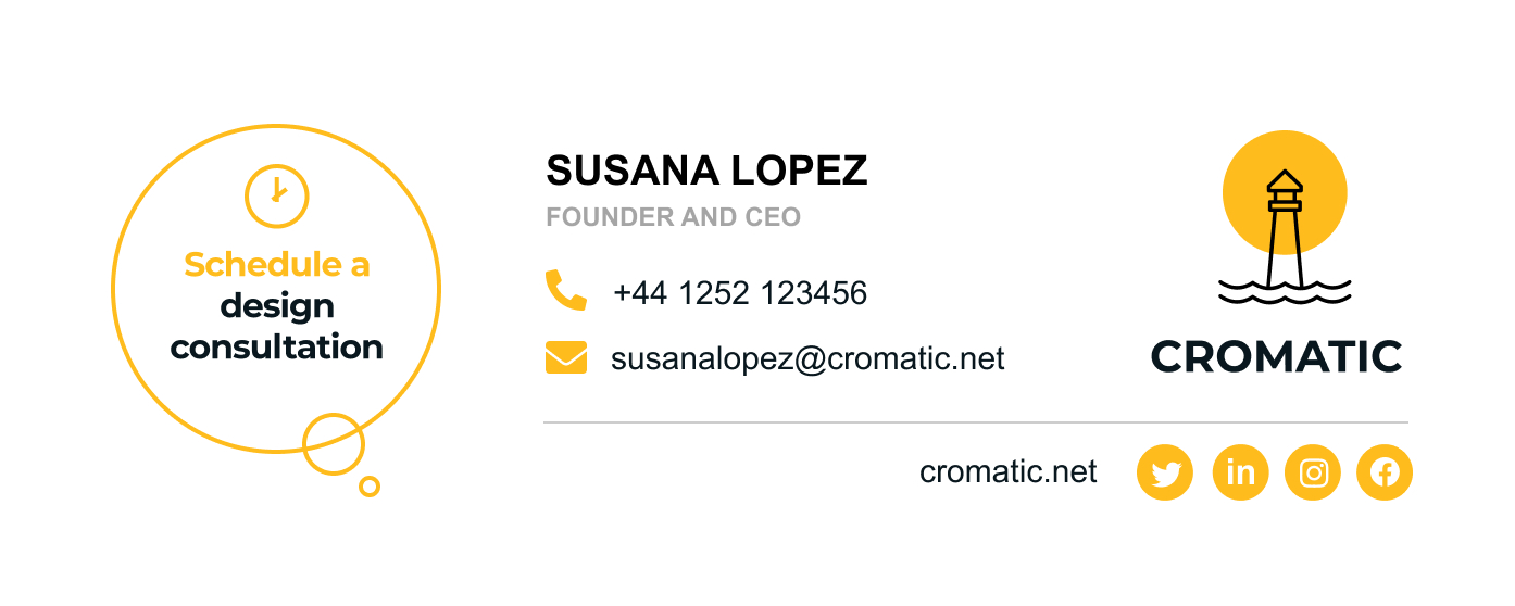 Good email signature design with HTML images