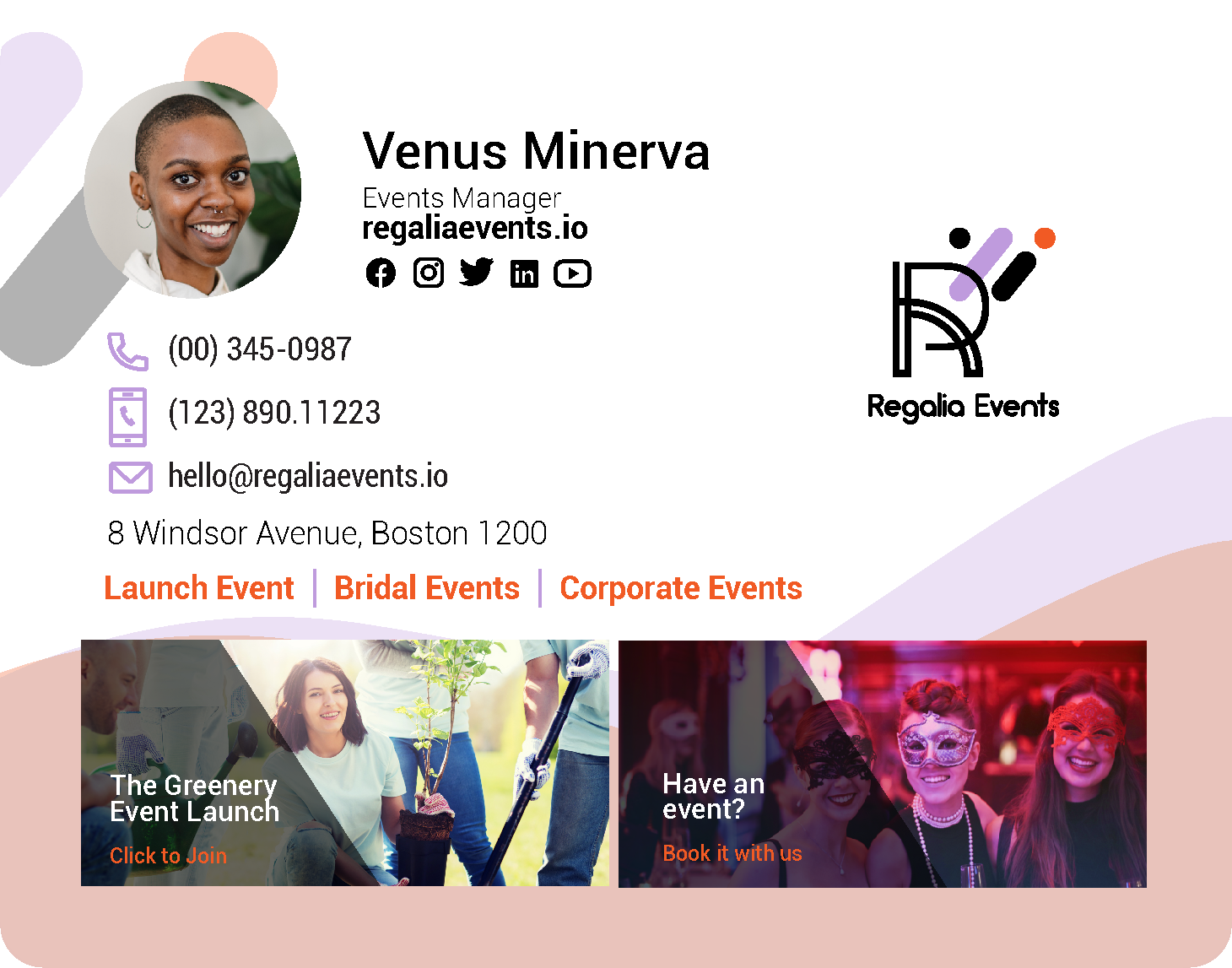 email banner highlighting events