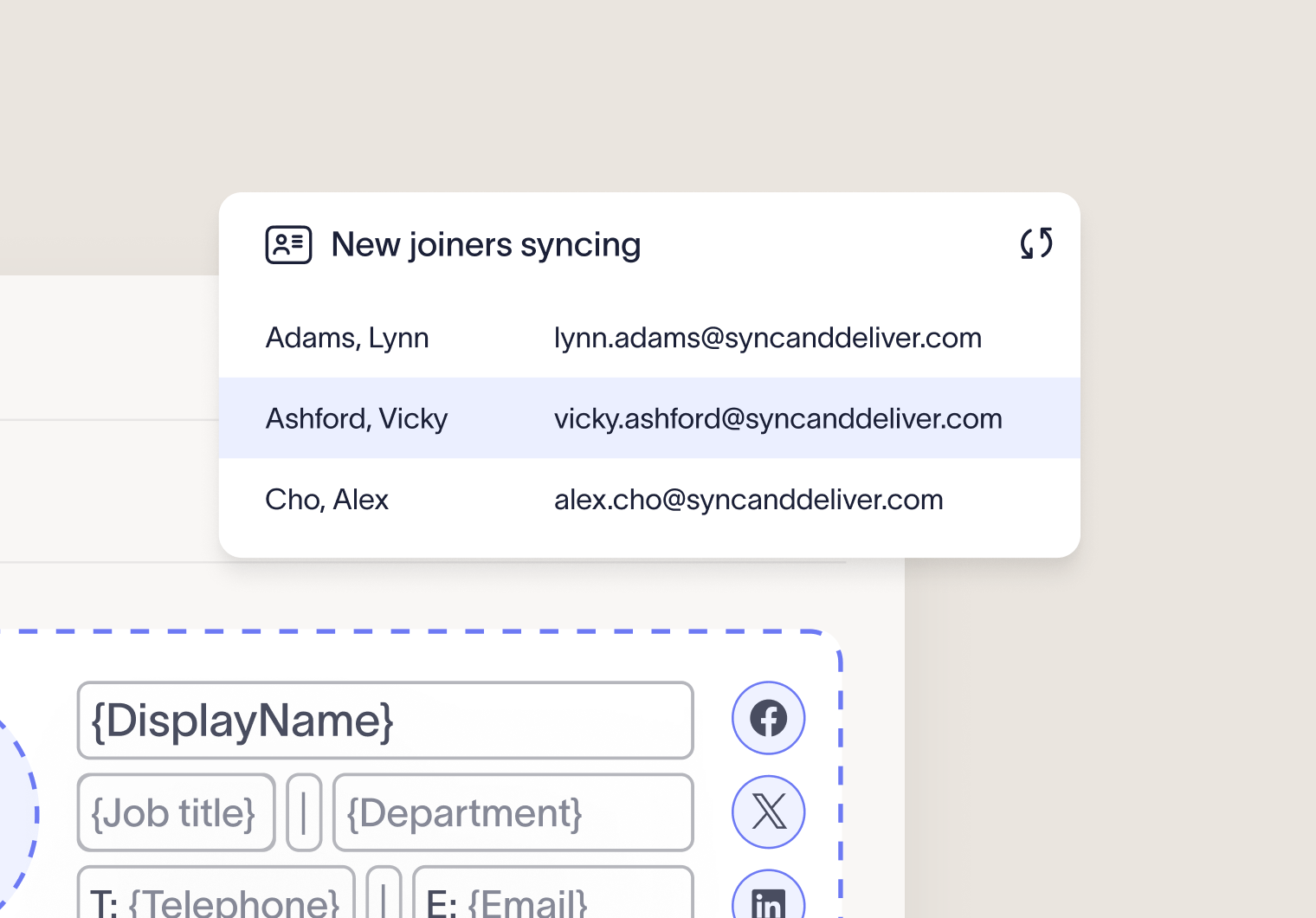 employee onboarding in email signature graphic
