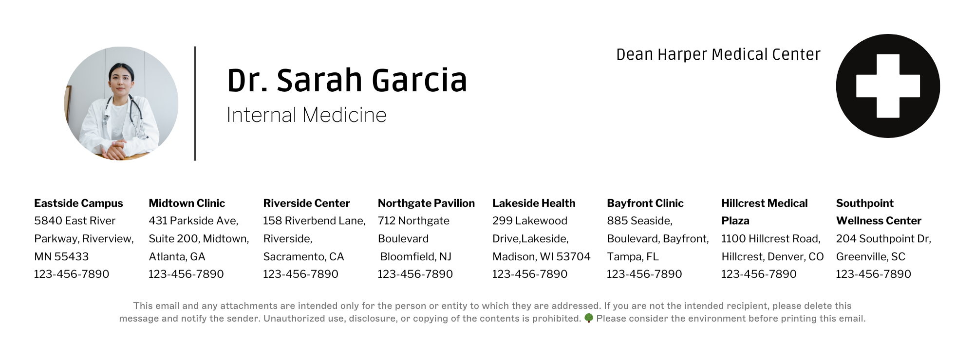 internal medicine doctor email signature