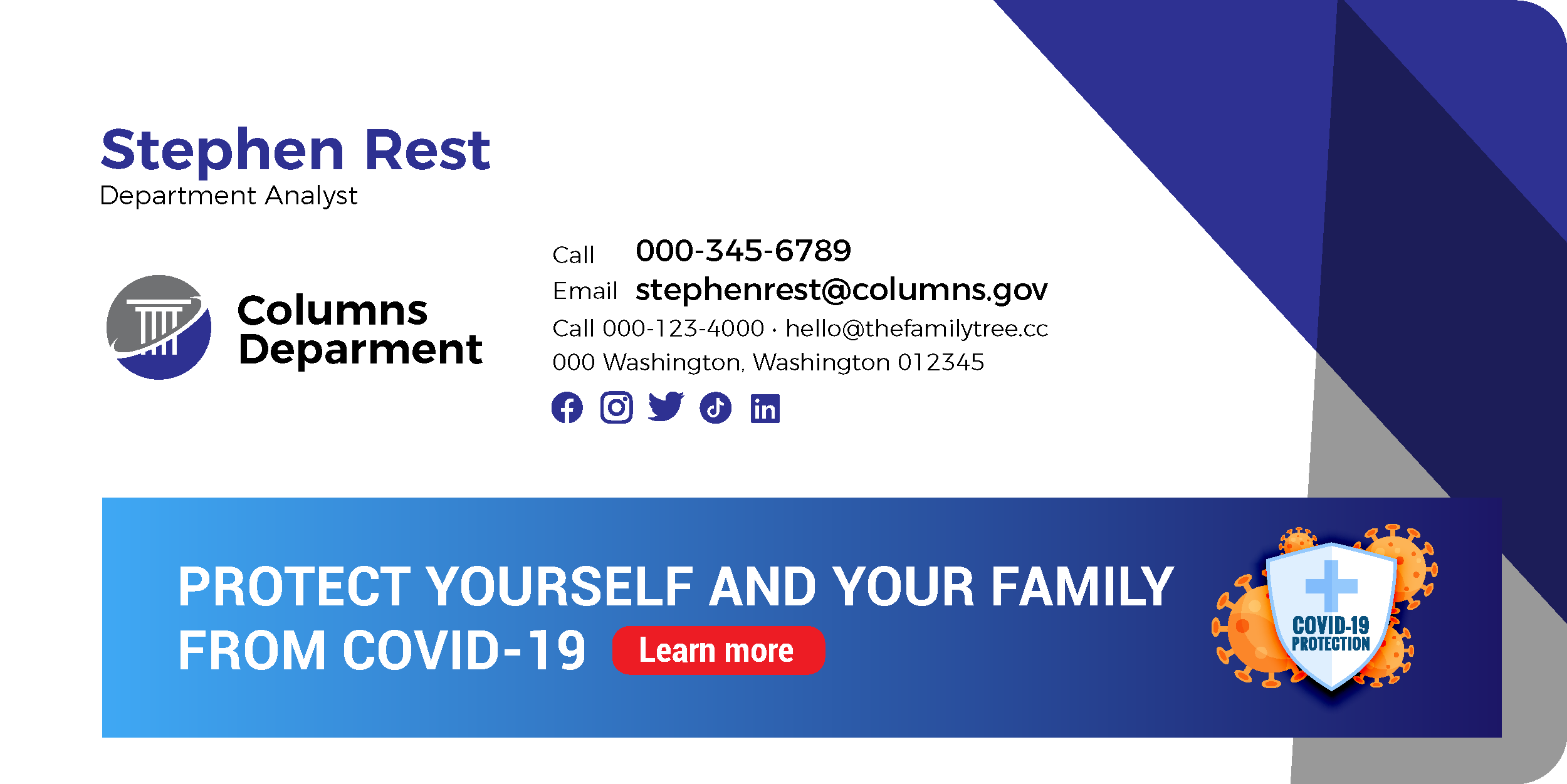 government email signature template