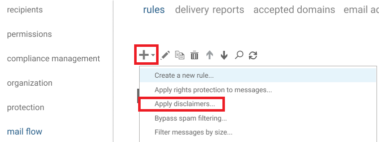 Create rules for Exchange email signature
