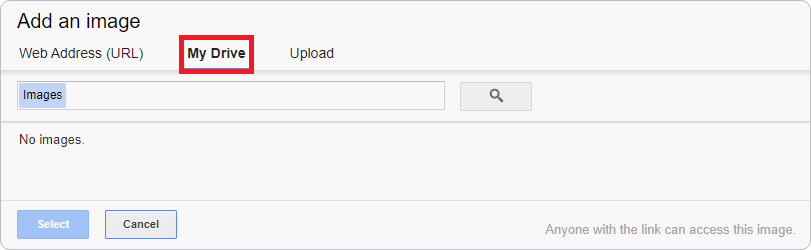 Add an image option in Gmail