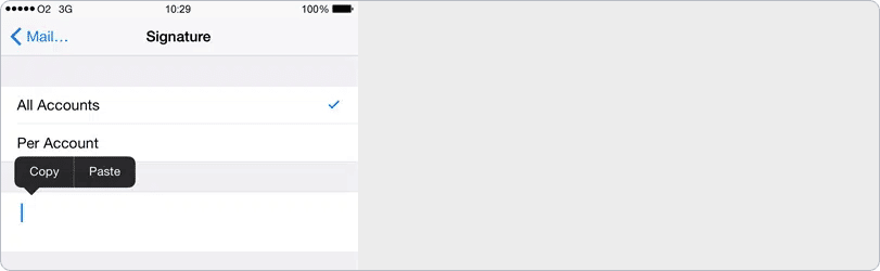 update formatting of iphone signature