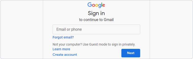 Gmail login